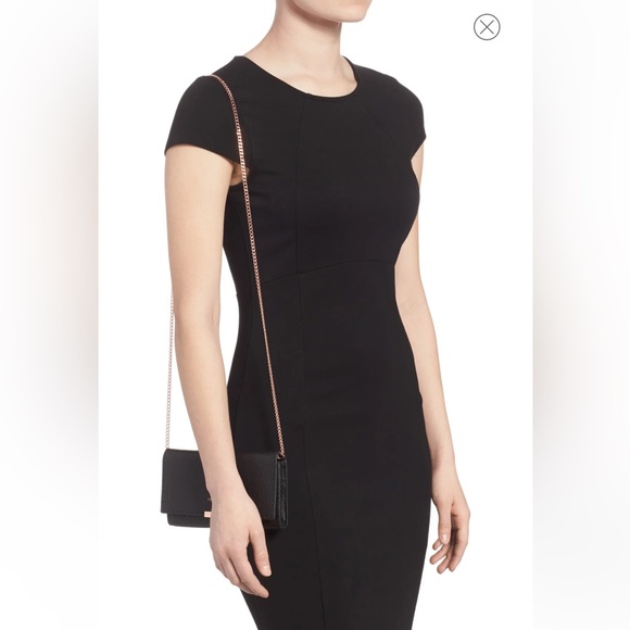 Ted Baker London Handbags - Ted Baker Black Leather Crossbody Wallet on a Chain